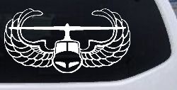 Air Assault Airborne Helicopter with Wings Military Car or Truck Window Decal Sticker