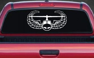 Air Assault Airborne Helicopter with Wings Military Car or Truck Window Decal Sticker