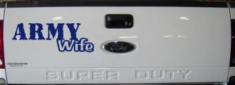 Army Wife Military Car or Truck Window Decal Sticker (Navy)