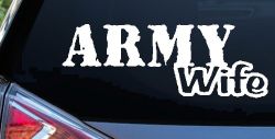 Army Wife Military Car or Truck Window Decal Sticker