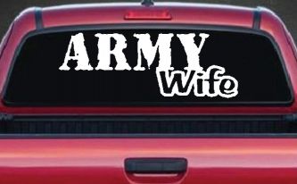 Army Wife Military Car or Truck Window Decal Sticker