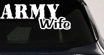 Army Wife Military Car Decal Sticker - Proud Spouse Window Vinyl