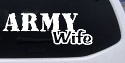 Army Wife Military Car or Truck Window Decal Sticker