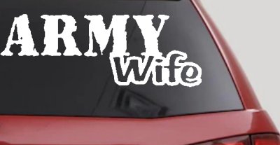 Army Wife Military Car Decal Sticker - Proud Spouse Window Vinyl