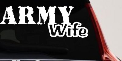 Army Wife Military Car Decal Sticker - Proud Spouse Window Vinyl