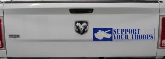 Support Troops Military Car Truck Window Decal Sticker Vinyl (Navy)