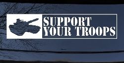 Support Your Troops Military Car or Truck Window Decal Sticker