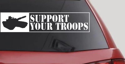 Support Troops Military Car Truck Window Decal Sticker Vinyl