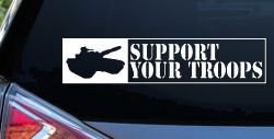 Support Your Troops Military Car or Truck Window Decal Sticker