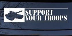 Support Your Troops Military Car or Truck Window Decal Sticker
