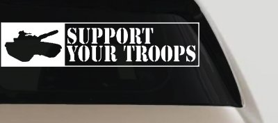 Support Troops Military Car Truck Window Decal Sticker Vinyl