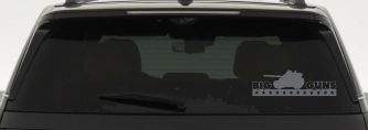 Big Guns Military Car or Truck Window Decal Sticker (Silver)