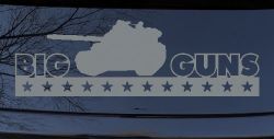 Big Guns Military Car Truck Window Vinyl Decal Sticker (Telegrey)