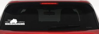 Big Guns Military Car or Truck Window Decal Sticker (White)