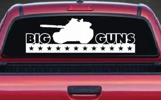 Big Guns Military Car or Truck Window Decal Sticker
