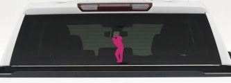 Golf Swing Decal Car Truck Window Vinyl Sticker - Perfect for Golfers (Hot Pink)