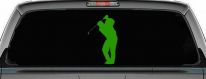 Golf Swing Decal Car Truck Window Vinyl Sticker - Perfect for Golfers (Lime)