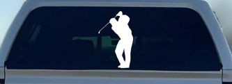 Golf Swing Golfer Car or Truck Window Decal Sticker