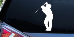 Golf Swing Golfer Car or Truck Window Decal Sticker
