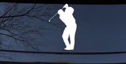Golf Swing Golfer Car or Truck Window Decal Sticker
