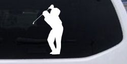 Golf Swing Golfer Car or Truck Window Decal Sticker