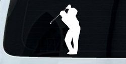 Golf Swing Golfer Car or Truck Window Decal Sticker