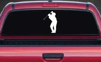 Golf Swing Golfer Car or Truck Window Decal Sticker