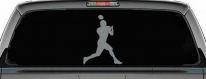 Football Player Sports Car or Truck Window Decal Sticker (Telegrey)