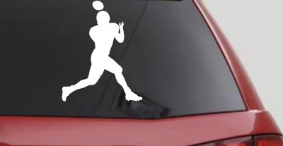 Football Player Car Decal Truck Window Vinyl Sticker Sports Fan