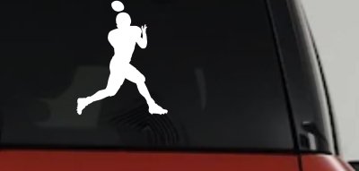 Football Player Car Decal Truck Window Vinyl Sticker Sports Fan