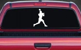 Football Player Sports Car or Truck Window Decal Sticker