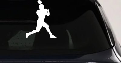 Football Player Car Decal Truck Window Vinyl Sticker Sports Fan