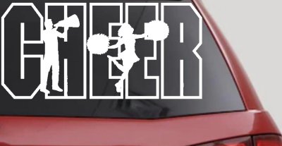 Cheerleader Car Truck Window Decal Vinyl Sticker Spirit Decor