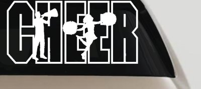 Cheerleader Car Truck Window Decal Vinyl Sticker Spirit Decor