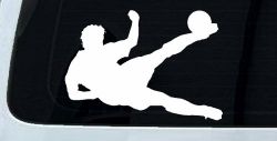 Soccer Player Sports Car or Truck Window Decal Sticker