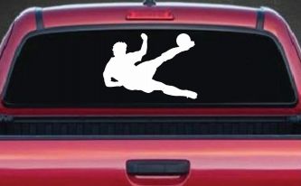 Soccer Player Sports Car or Truck Window Decal Sticker