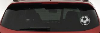 Soccer Ball Sports Car or Truck Window Decal Sticker (Light Gray)