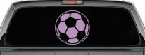 Soccer Ball Car Truck Window Decal Sticker Vinyl Sports Auto Decor (Lilac)