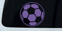 Soccer Ball Sports Car or Truck Window Decal Sticker (Purple)