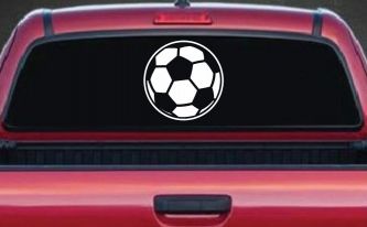 Soccer Ball Sports Car or Truck Window Decal Sticker