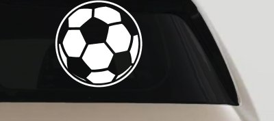 Soccer Ball Car Truck Window Decal Sticker Vinyl Sports Auto Decor