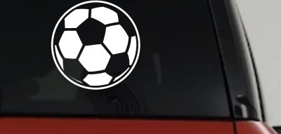 Soccer Ball Car Truck Window Decal Sticker Vinyl Sports Auto Decor
