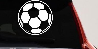 Soccer Ball Car Truck Window Decal Sticker Vinyl Sports Auto Decor