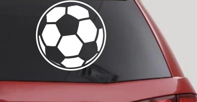 Soccer Ball Car Truck Window Decal Sticker Vinyl Sports Auto Decor