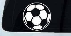 Soccer Ball Sports Car or Truck Window Decal Sticker