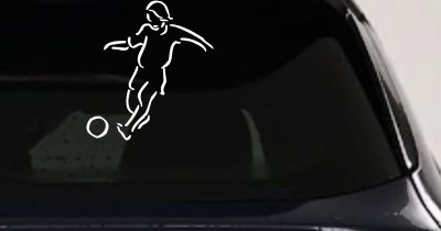 Tribal Soccer Player Decal for Car Truck Window Vinyl Sticker