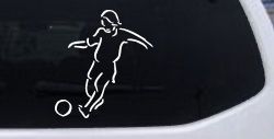 Tribal Soccer Player Sports Car or Truck Window Decal Sticker