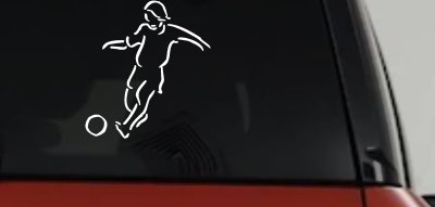 Tribal Soccer Player Decal for Car Truck Window Vinyl Sticker