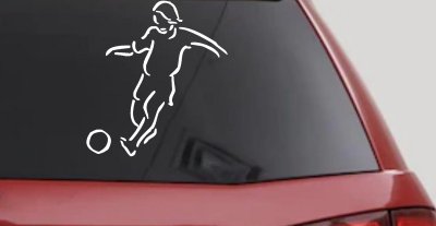 Tribal Soccer Player Decal for Car Truck Window Vinyl Sticker
