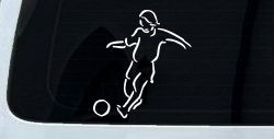 Tribal Soccer Player Sports Car or Truck Window Decal Sticker